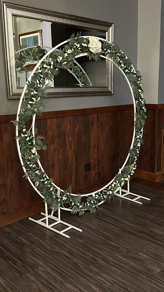 White Metal Circle w White Floral2.webp