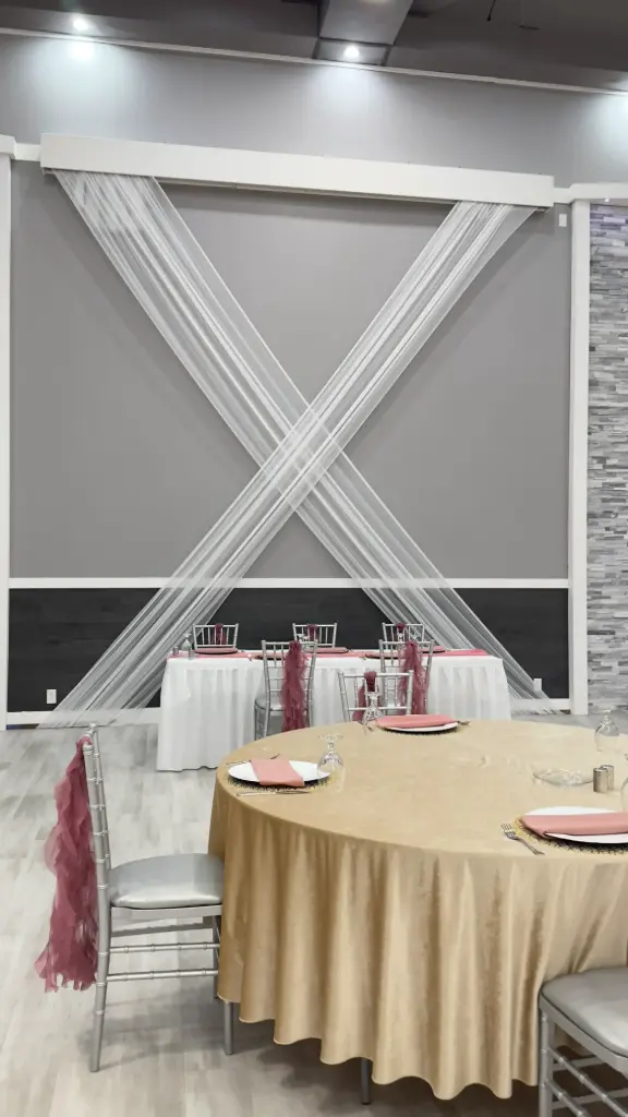 "X" Fabric Backdrop:  White