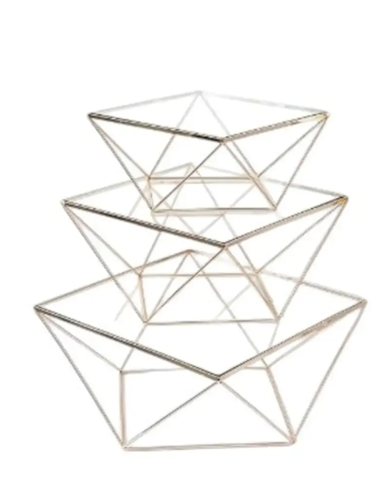 Gold Geo Dessert Display 