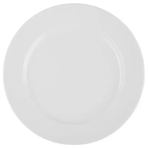White Porcelain Dinner Plate 10"