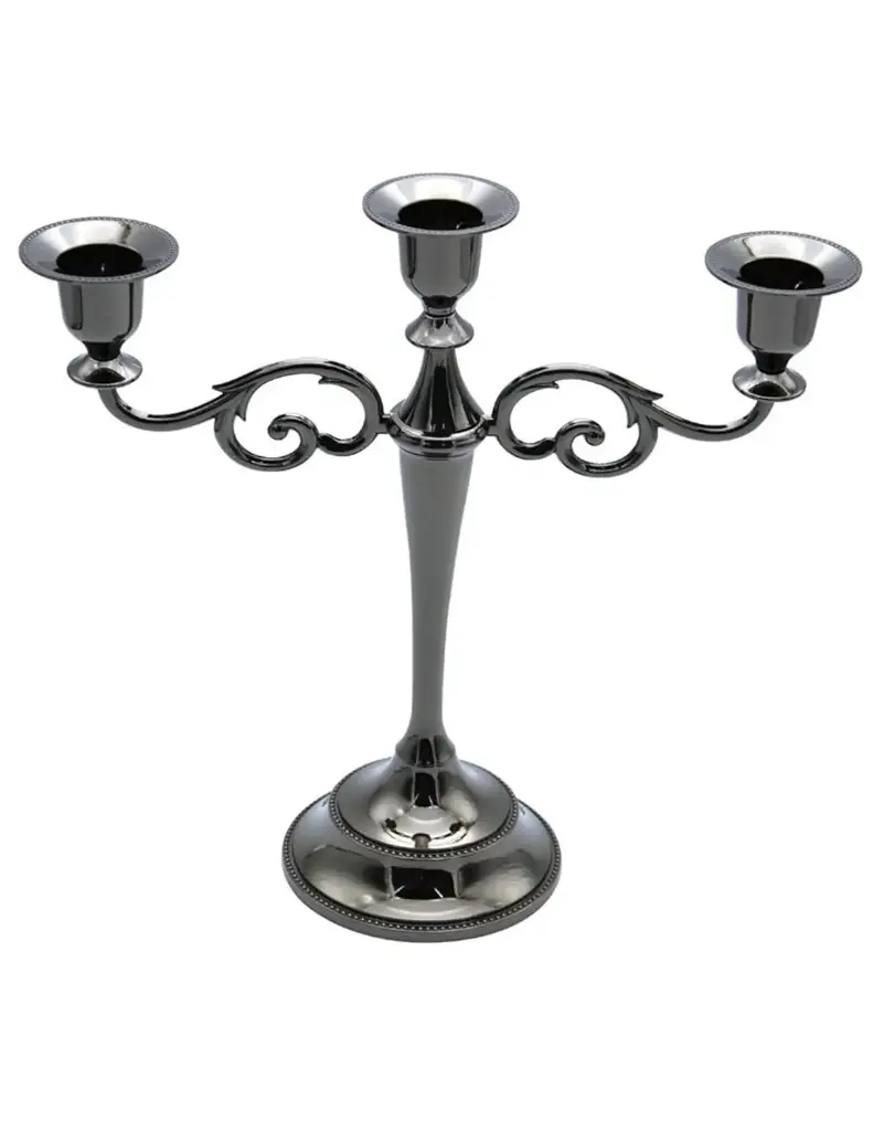 Black 3 Arm Candelabra 
