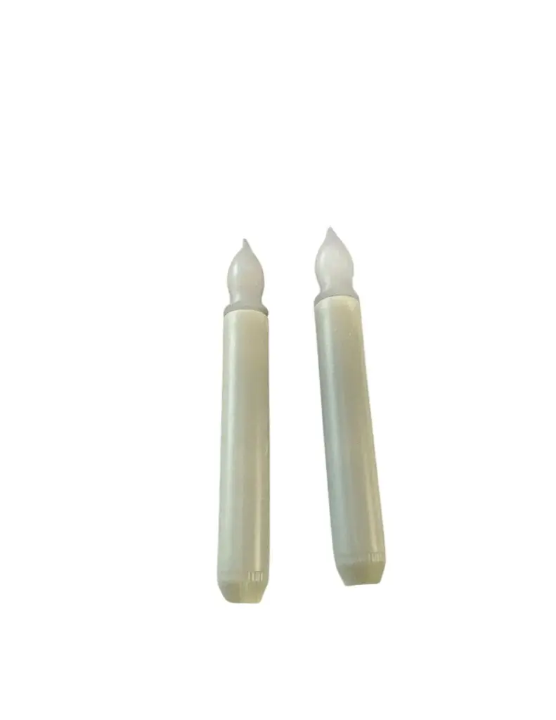 LED Taper Candle: Short Ivory 