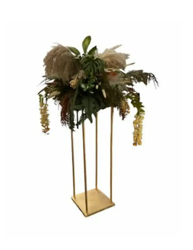 Boho Floral Arrangement w/Gold Stand