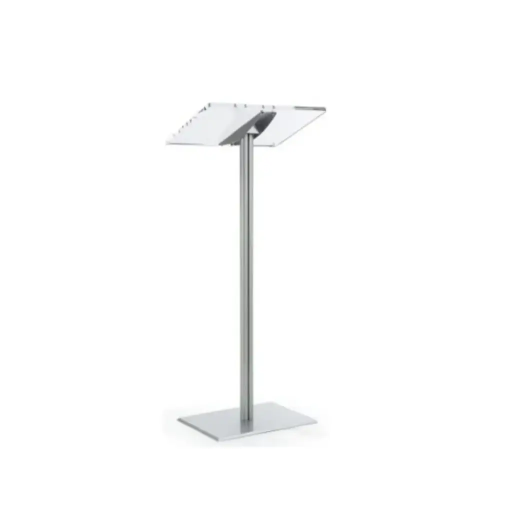 Clear Acrylic Podium w/ Silver Base