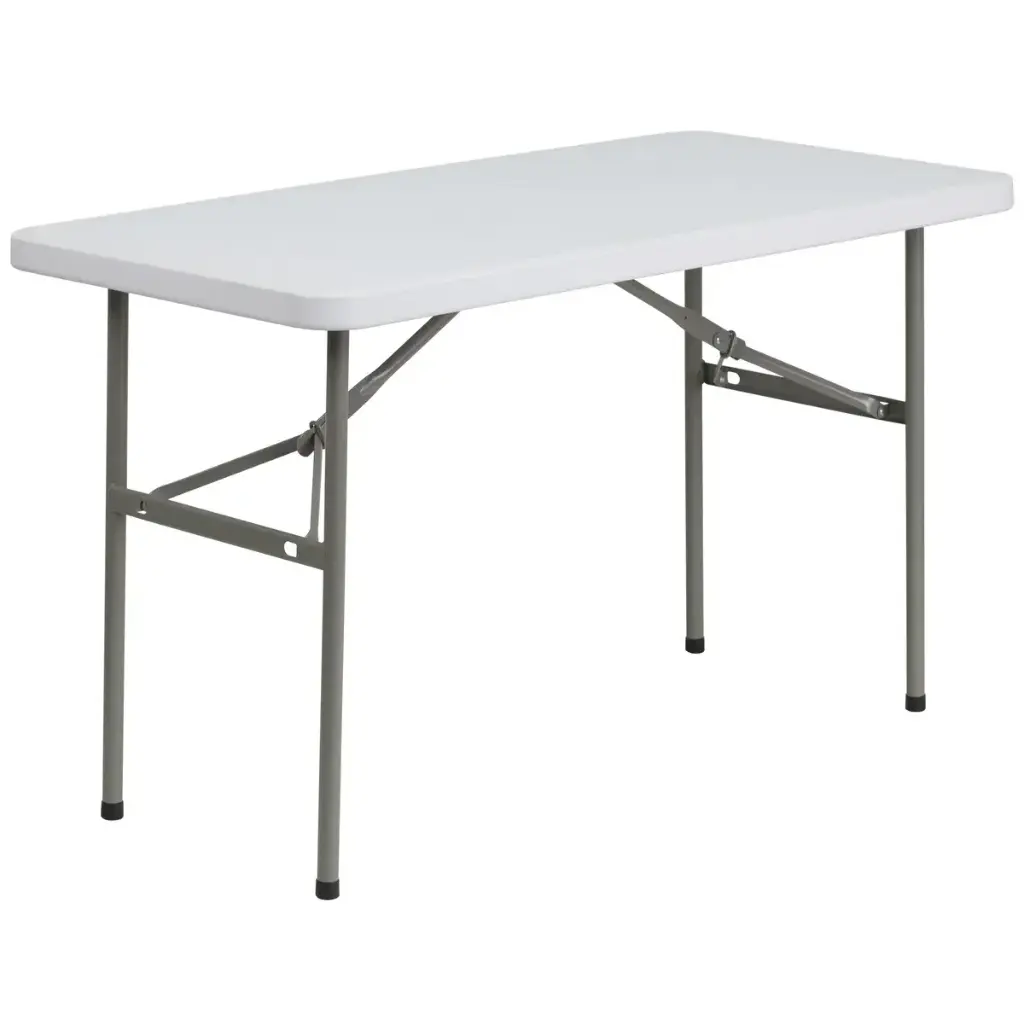4' White Plastic Table 