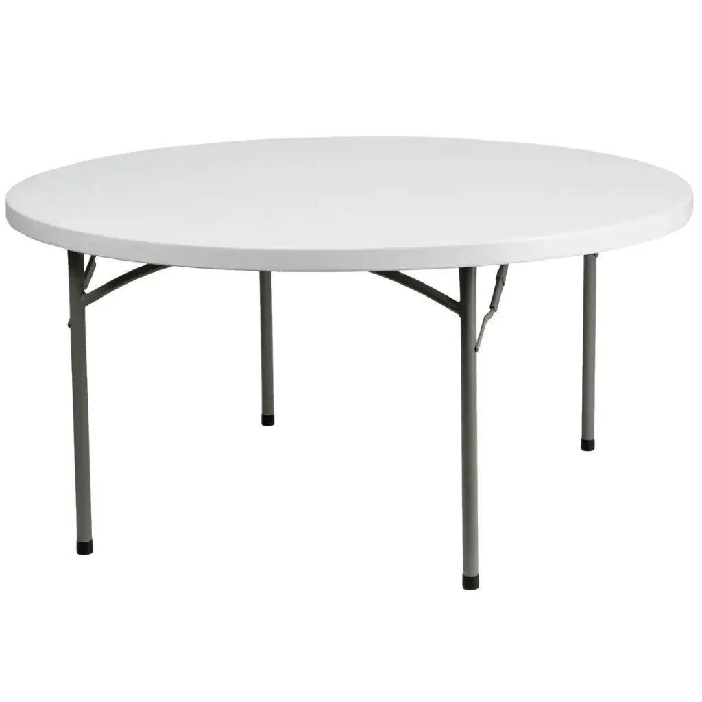 5' Round Plastic Folding Table 