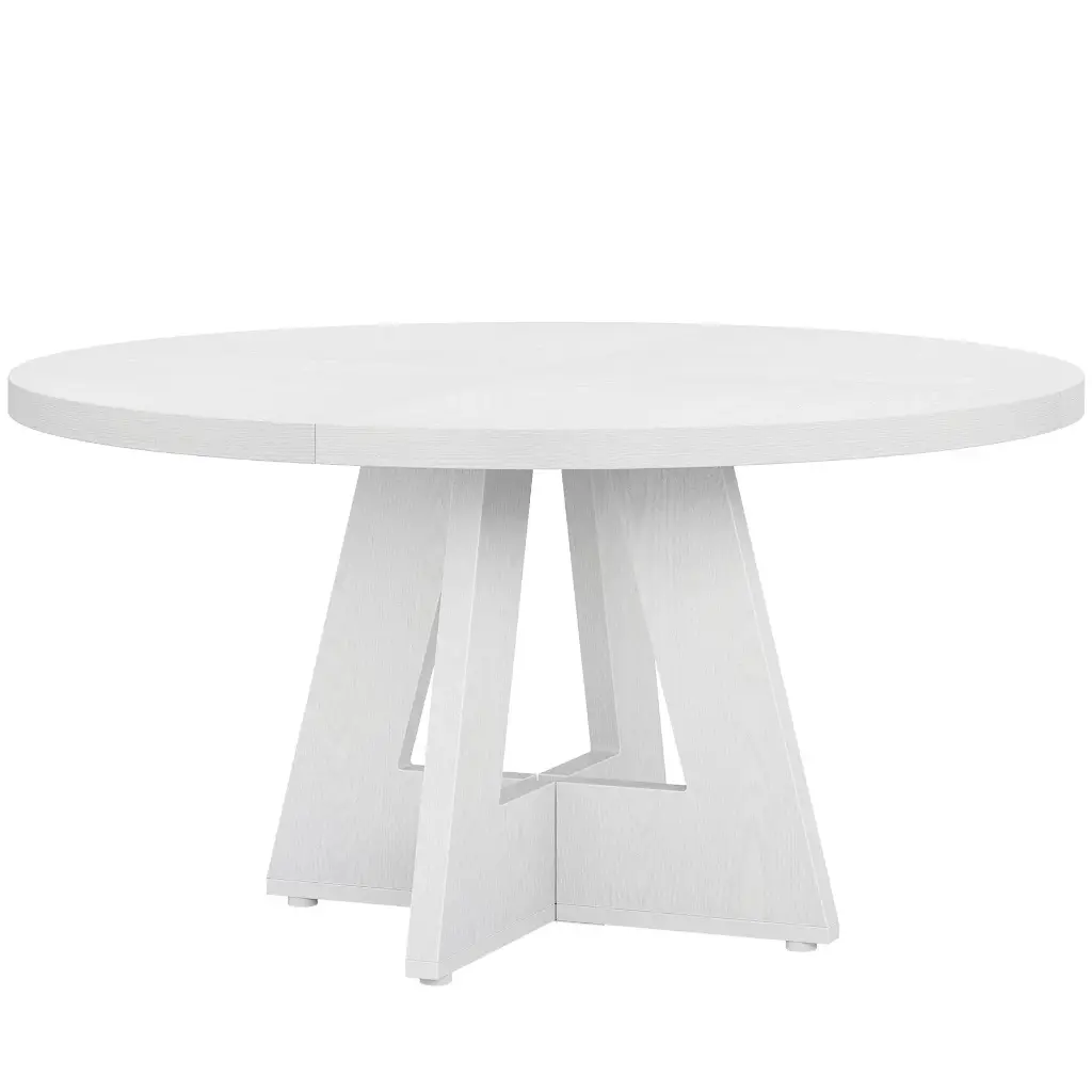 48" White Circle Table 