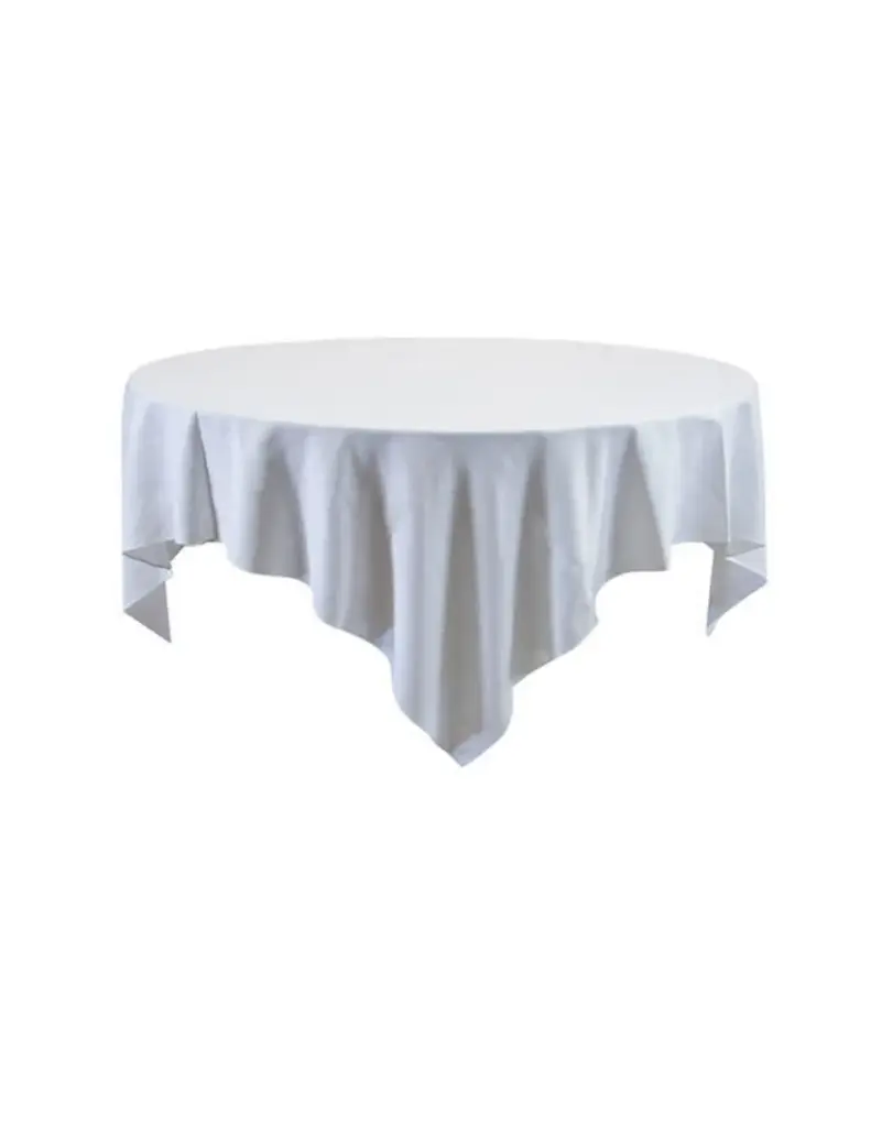 85" Table Cloth: White