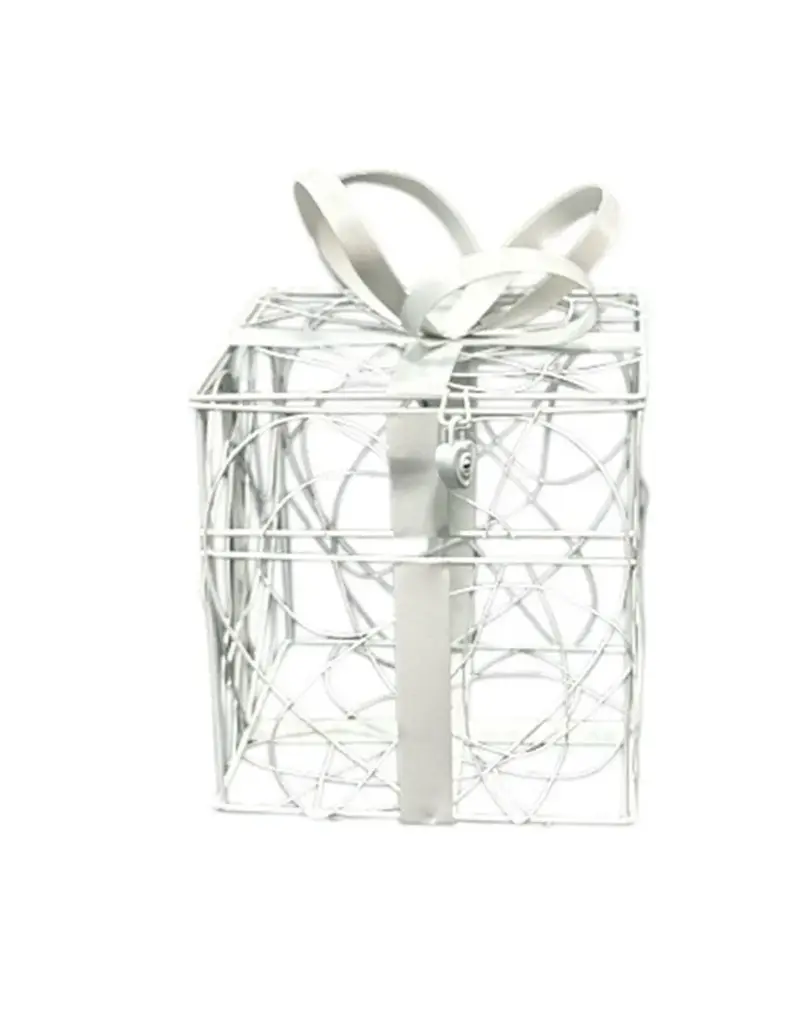 White Wire Card Box 