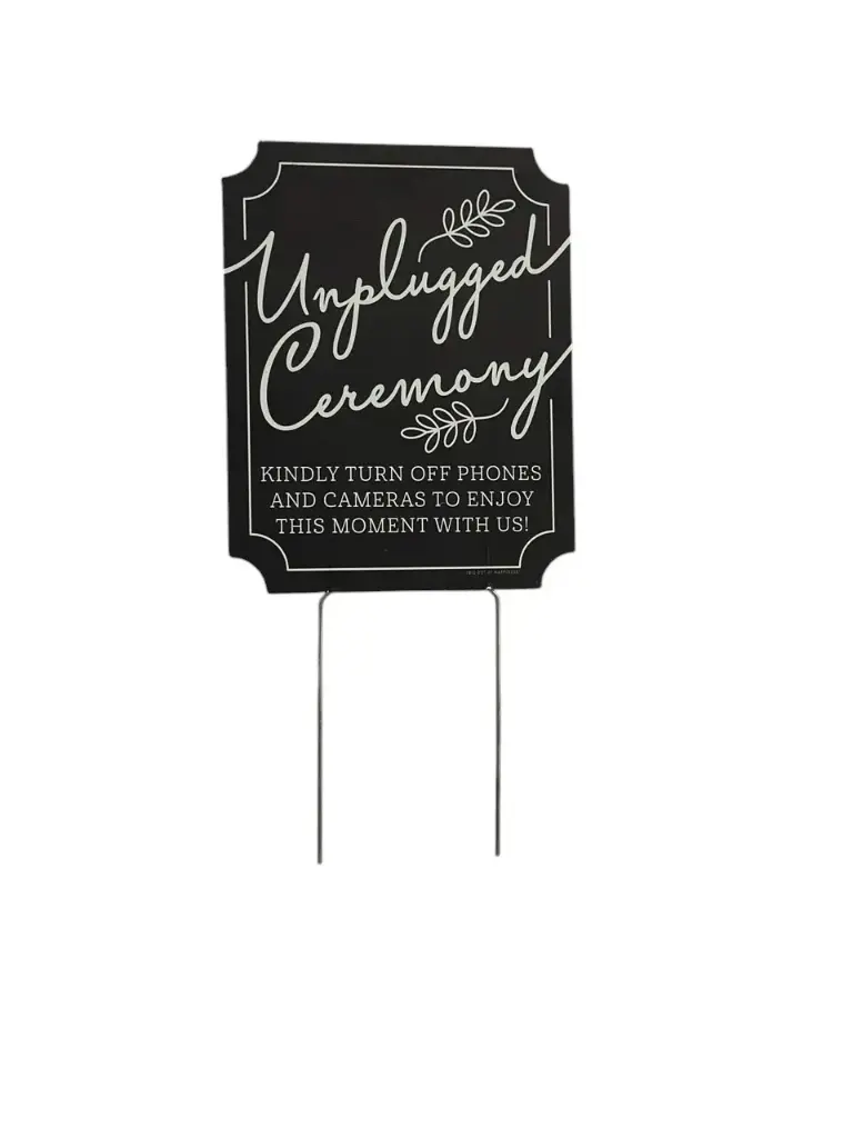 Signs:  Black Unplugged Ceremony 