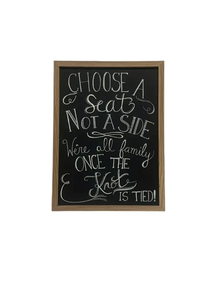 Signs:  Choose a seat 