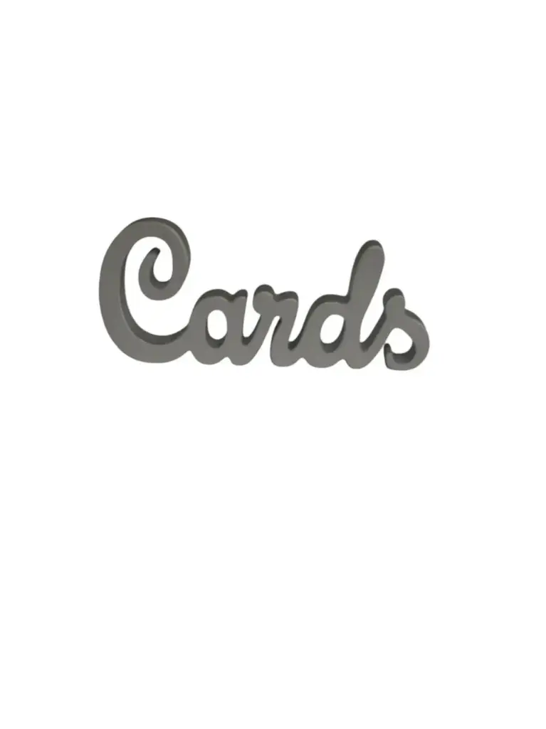 Sign:  Cards-Silver 
