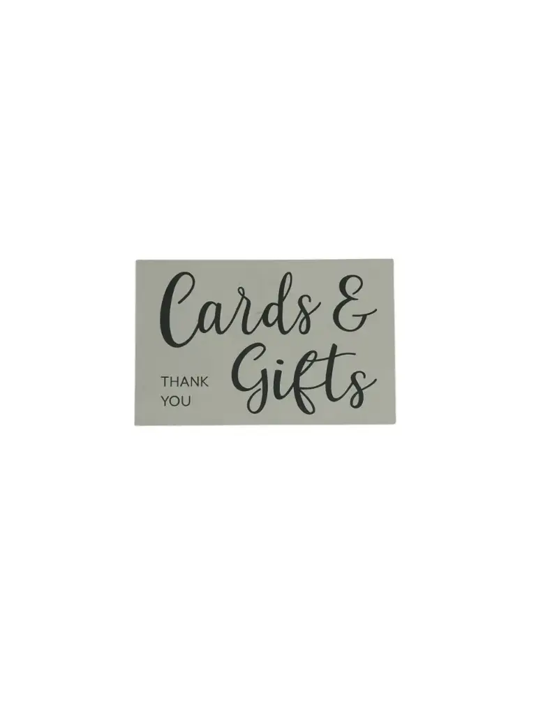 Sign:  Cards & Gifts-White 