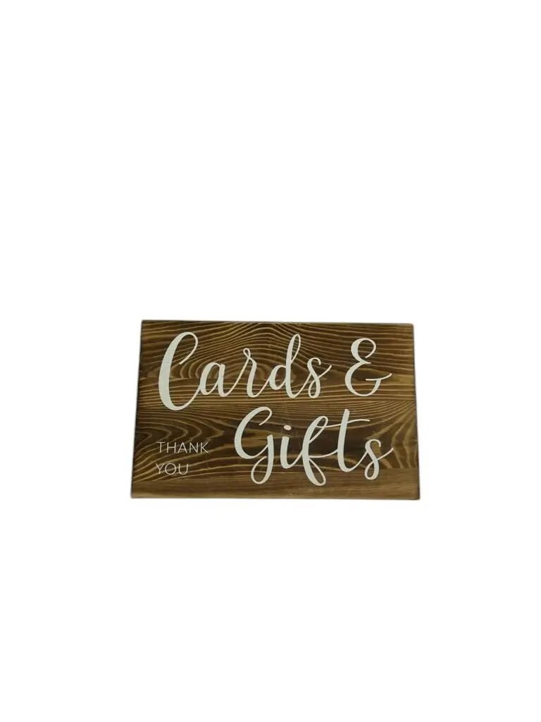 Sign:  Cards & Gifts Wood 