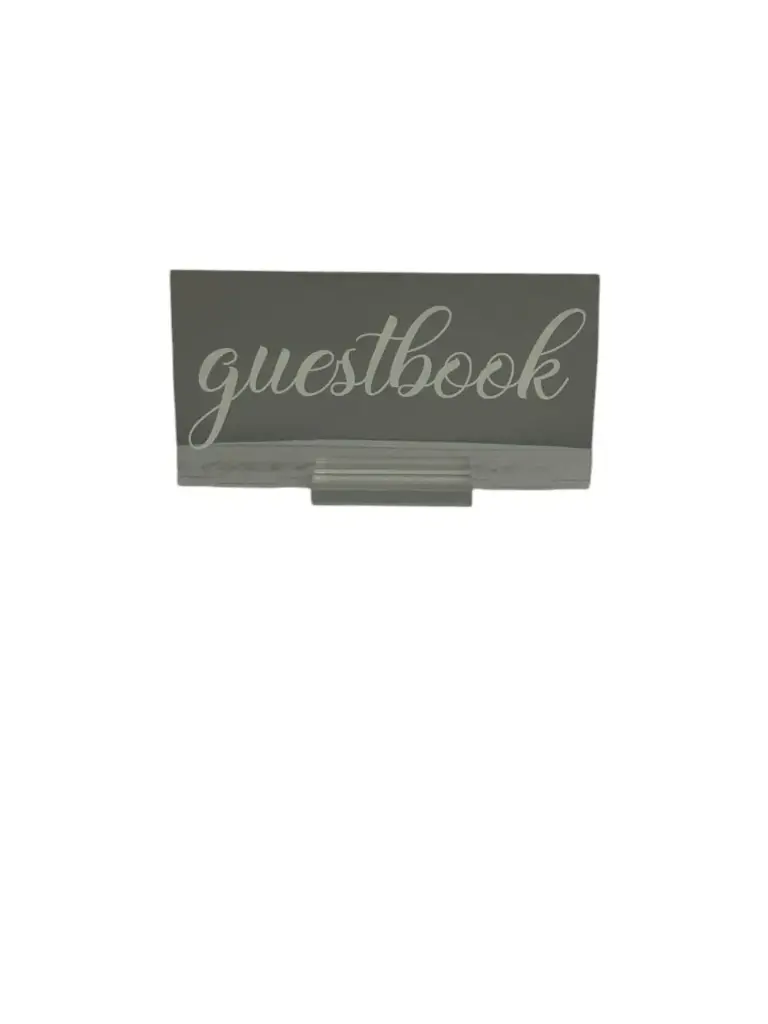 Guestbook-Acrylic w/White 