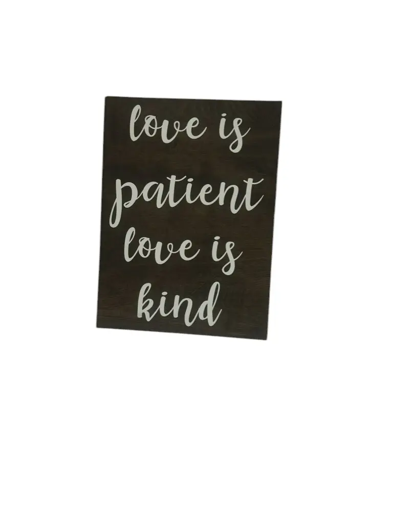 Sign:  Love is Patient Poem (Set of 6) 