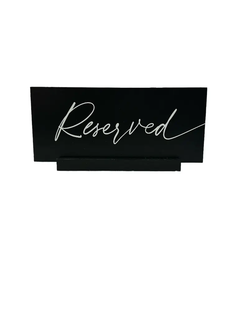 Reserved Sign: Black 