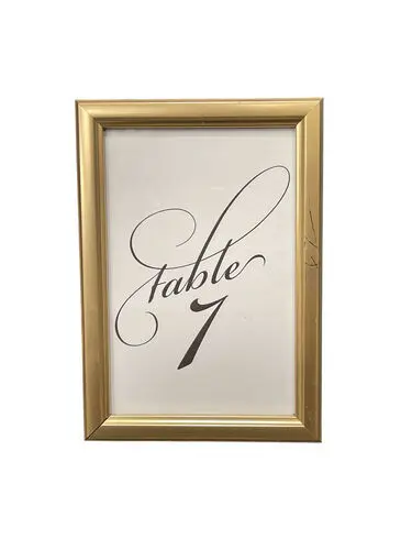 Table Number: Gold Frame 