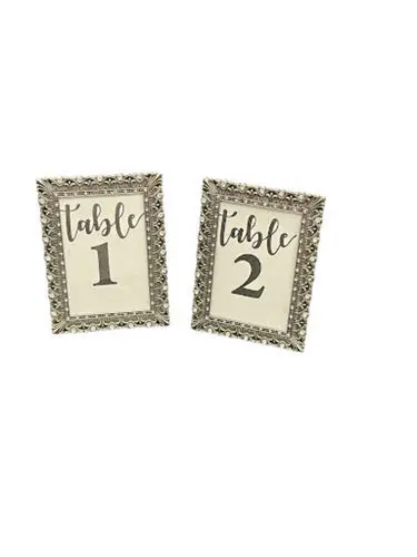Table Number: Silver Gem Frame 