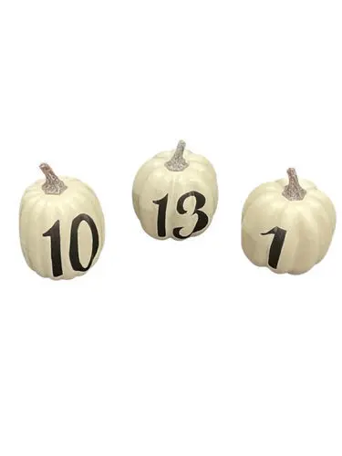Table Number: White Pumpkin