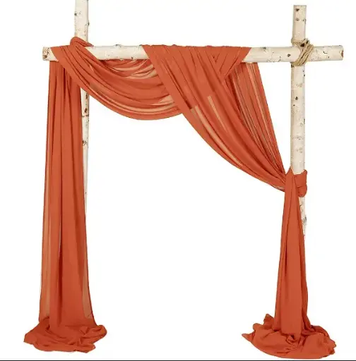 Arch Fabric: Burnt Orange Cheesecloth