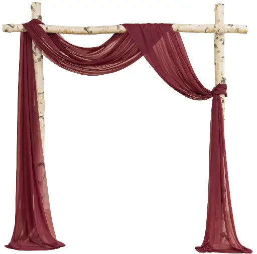 Arch Fabric: Burgundy Chiffon