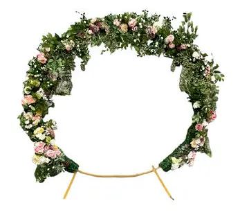 Gold Circle w/Floral Backdrop