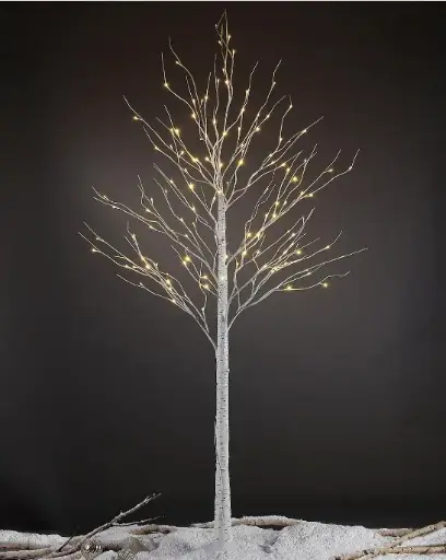 Lighted Birch Trees-Set of 2