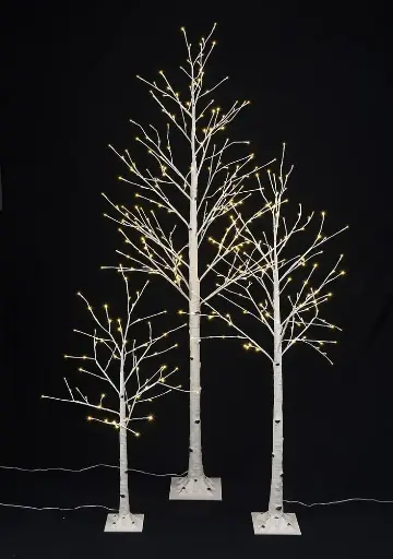 Lighted Birch Trees-Set of 3