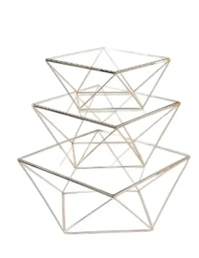 Gold Geo Dessert Display 