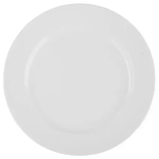 White Porcelain Dinner Plate 10"