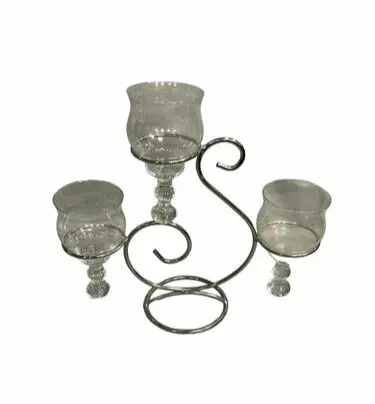 Silver 3-Arm Candelabra