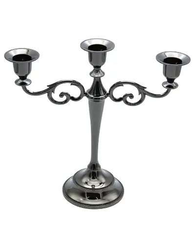 Black 3 Arm Candelabra 