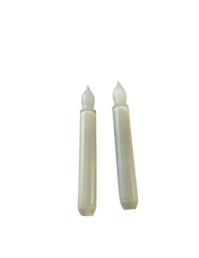 LED Taper Candle: Short Ivory 