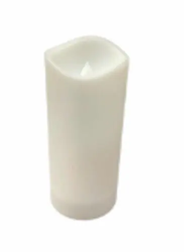 White Flame-less LED Pillar Candle - 5.9" 