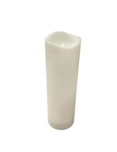 White Flame-less LED Pillar Candle - 6.9"
