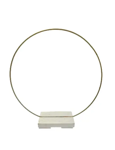 Gold Circle with White Base Centerpiece