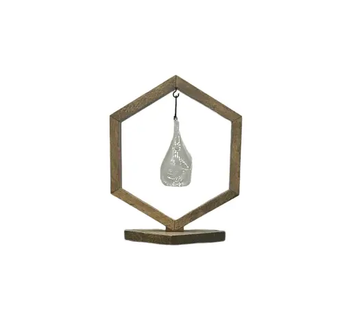 Hexagon w/Glass Globe Centerpiece