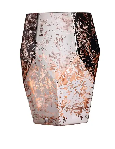 Rose Gold Speckled Pentagon Vases 
