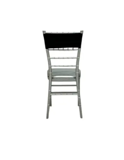 Spandex Chair Bow: Black-No Buckle