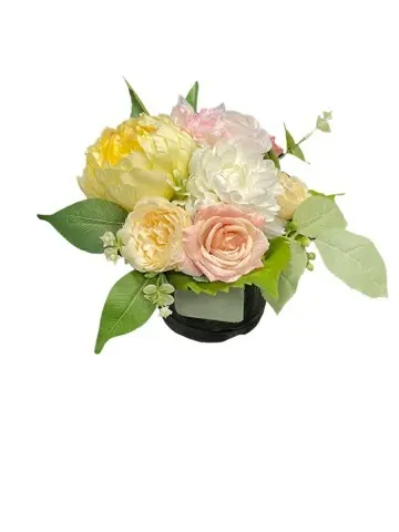 Blush Floral Arrangement in Glass Vase