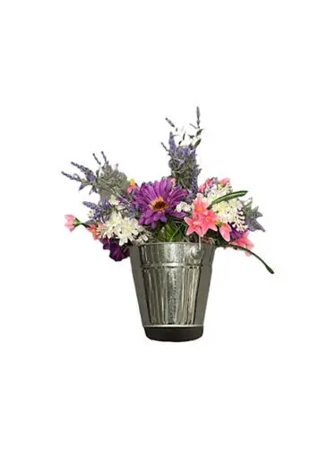 Pink & Purple Floral w/Tin Bucket