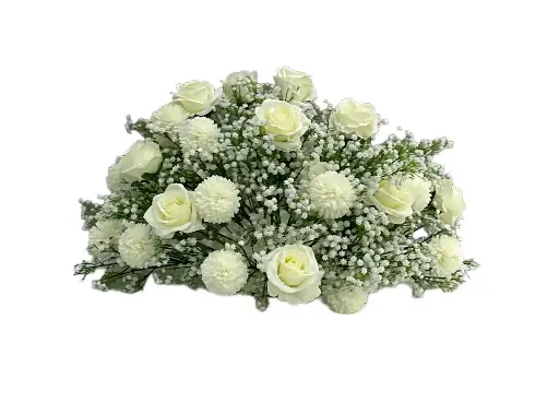 Large White Floral Balls