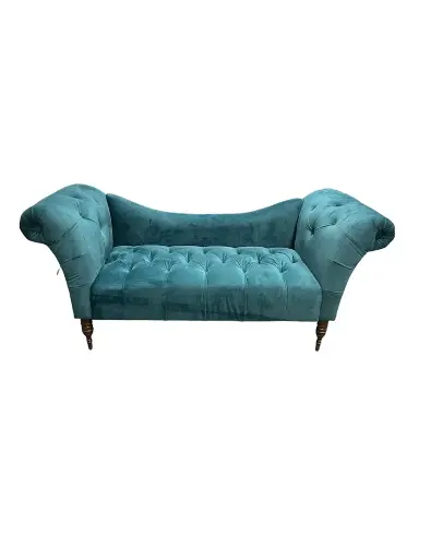 Luxury Turquoise Velvet Couch 