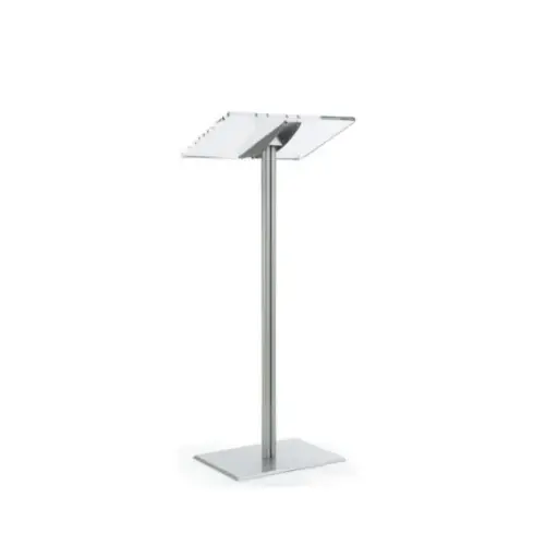 Clear Acrylic Podium w/ Silver Base