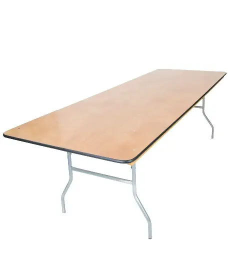 8' Wood Banquet Table 