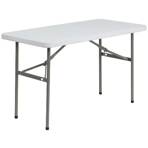 4' White Plastic Table 