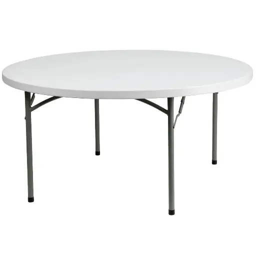 5' Round Plastic Folding Table 