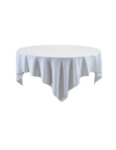 85" Table Cloth: White