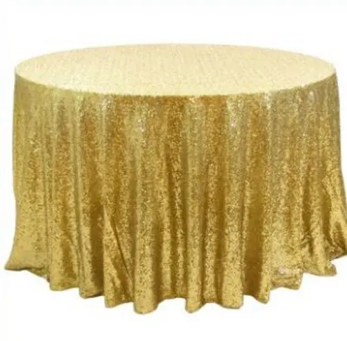 120" Gold Sequin Table Cloth  